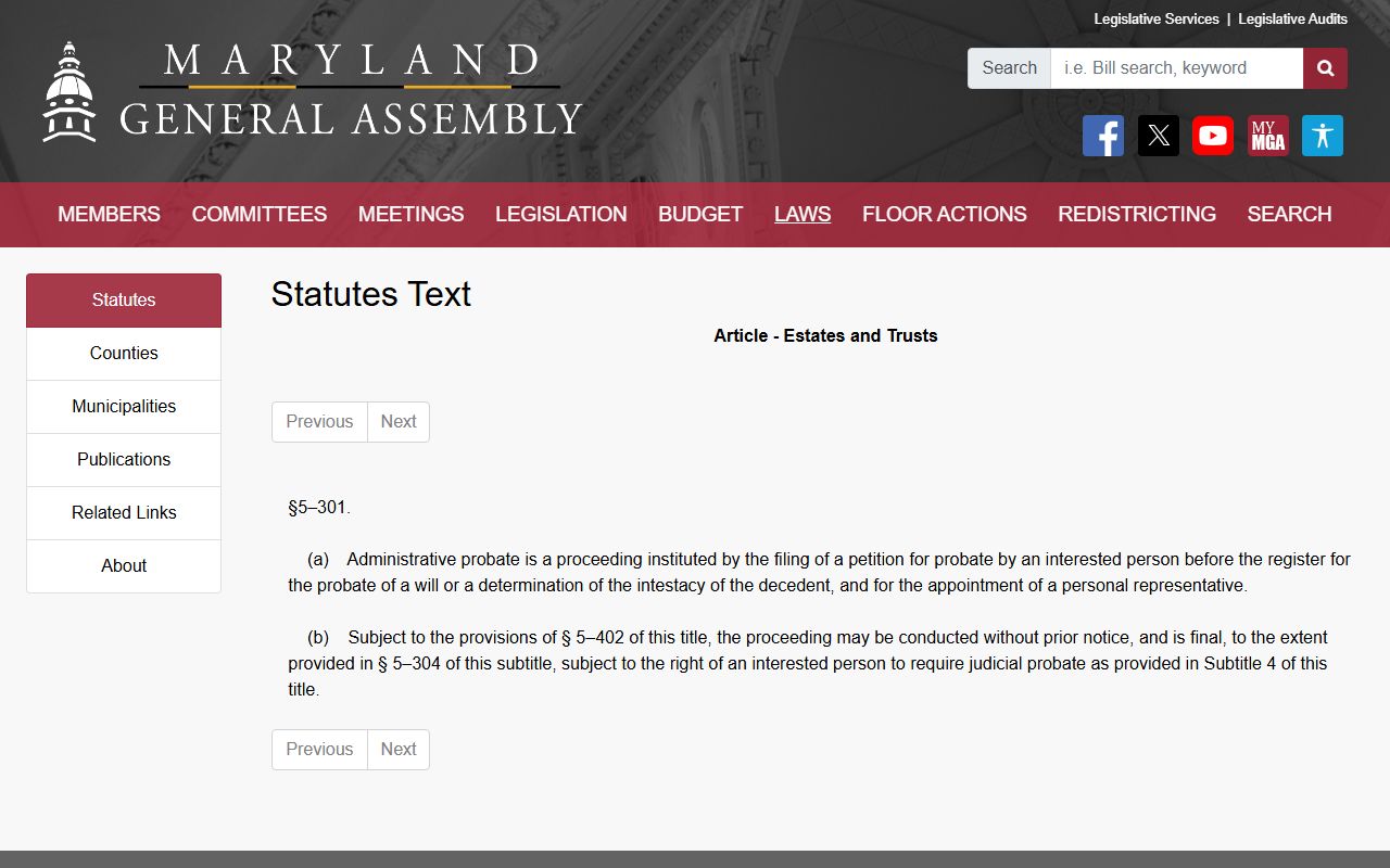Maryland small estate statute behind Harford County probate dockets
