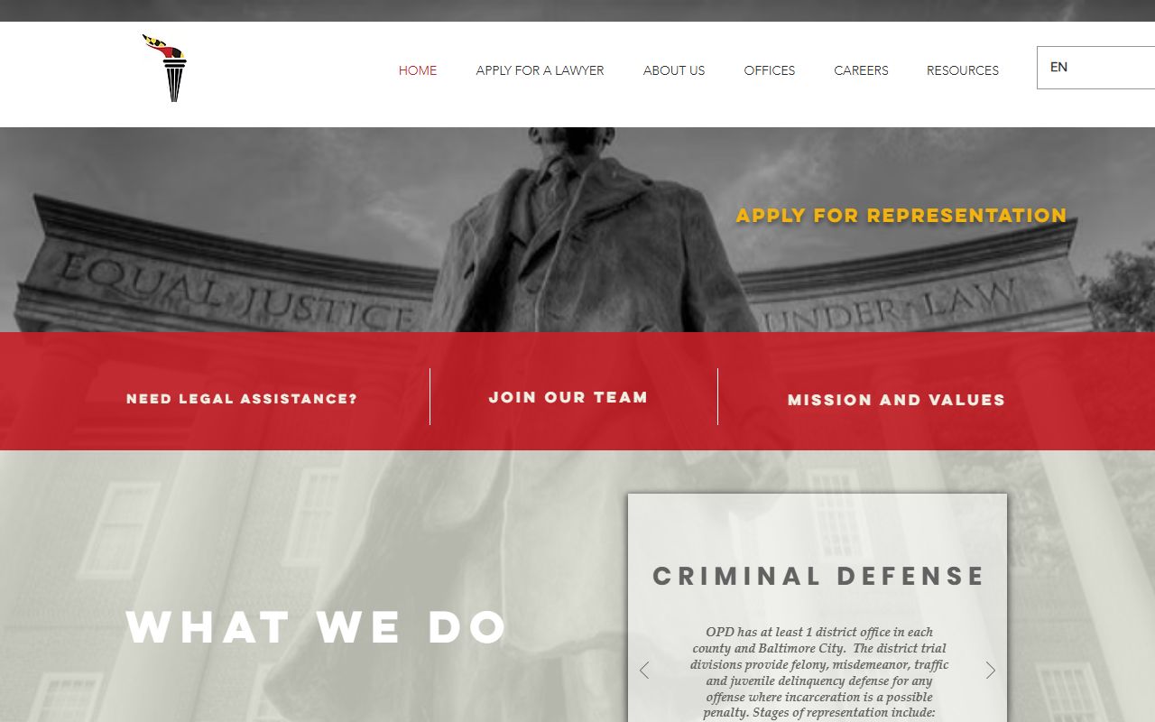 Maryland Office of the Public Defender for Harford County warrant cases